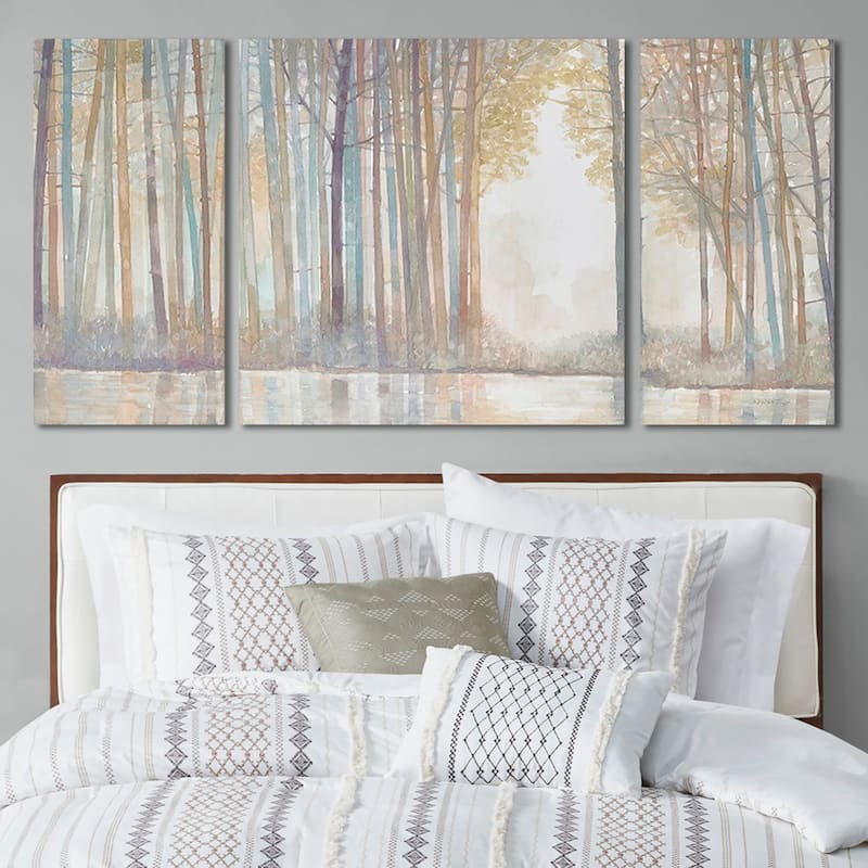 Madison Park Forest Reflections Triptych 3-piece Canvas Wall Art Set - Multi