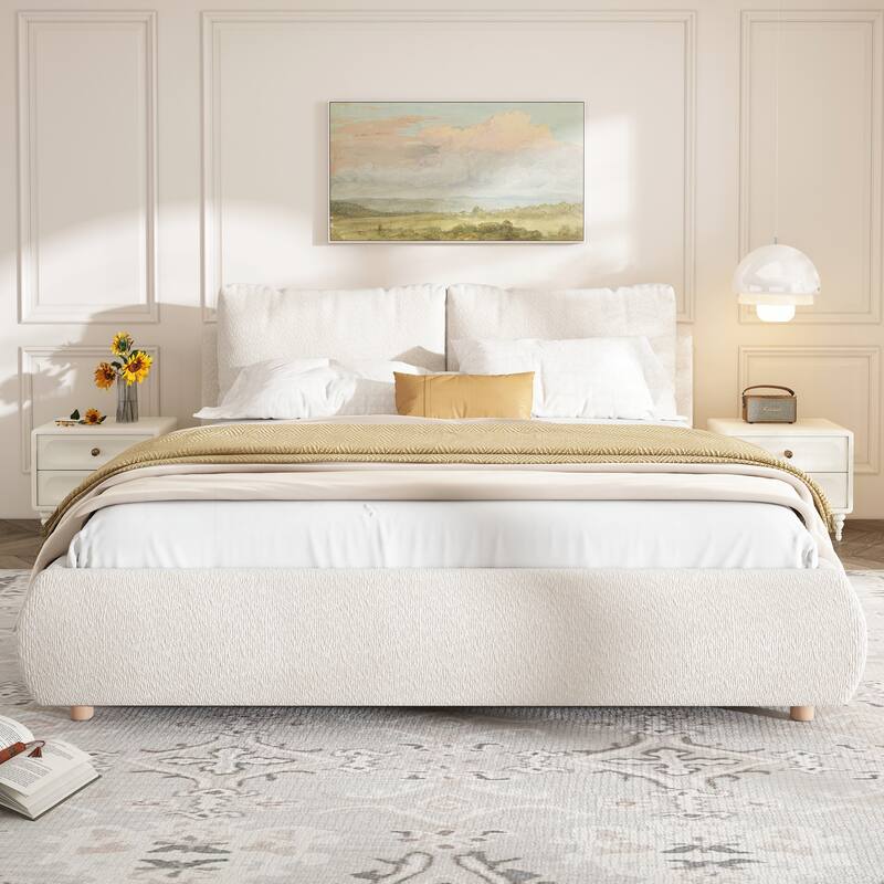 Upholstered Platform Bed - Queen