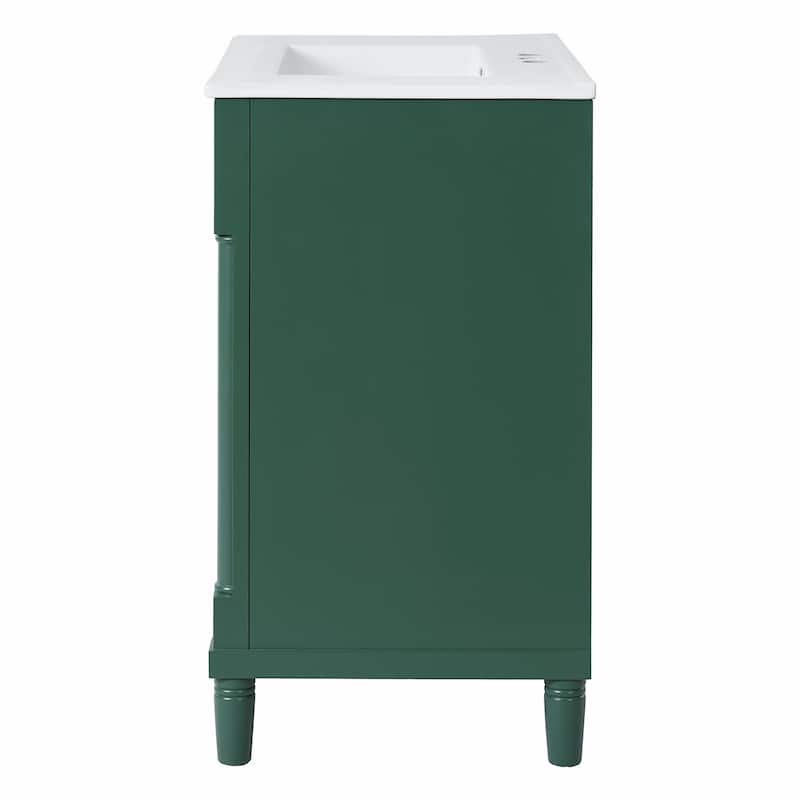 30" Bathroom Vanity with Sink, Freestanding Bathroom Storage Vanity Cabinet with Soft-Closing Door