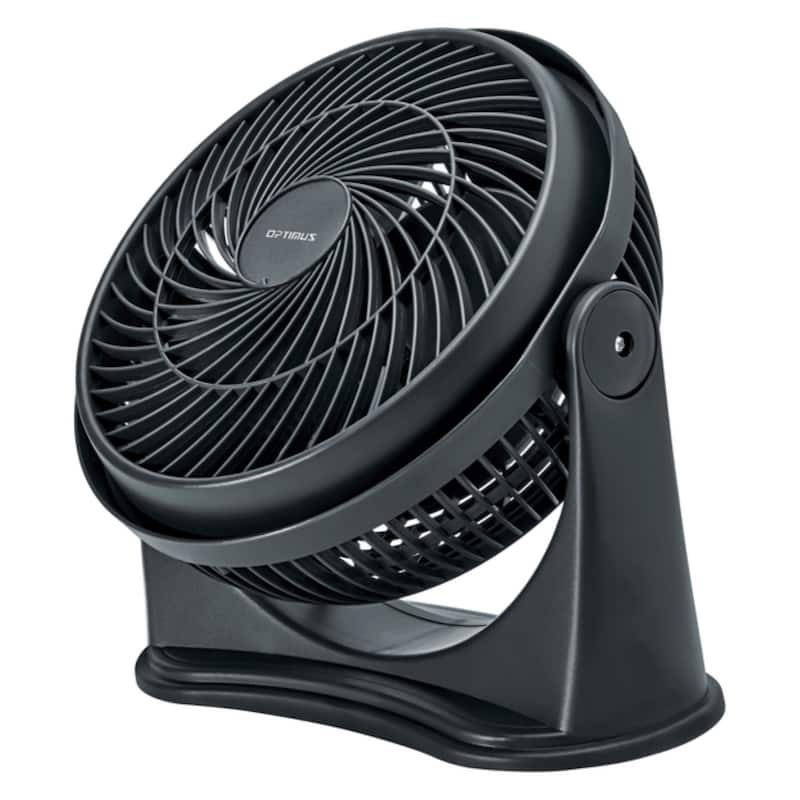 Optimus F-7080 8 Inch 15 Watt High-Performance Air Circulator Fan in Black - 8 Inch
