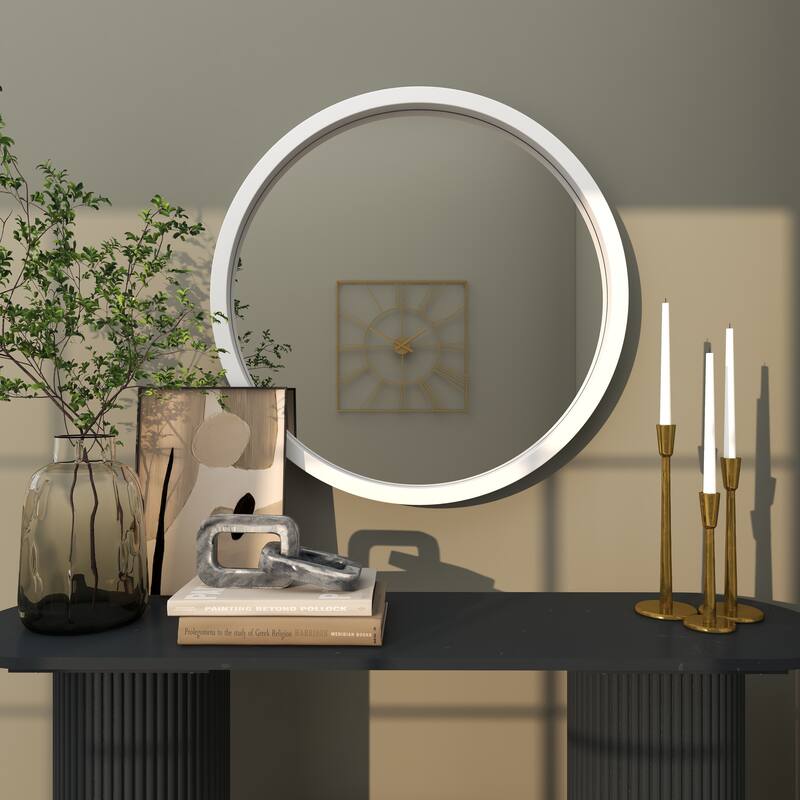 Black, White or Gold Wooden Room Wall Mirror with Thin Frame