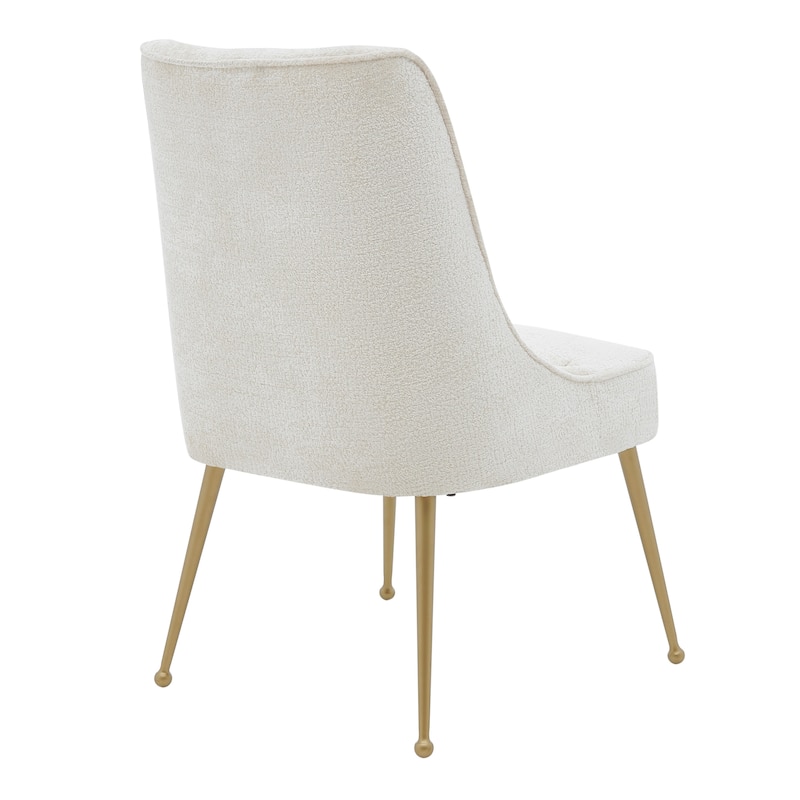 NPD Furniture Cedric KD Fabric Dining Side Chair Gold Legs (Set of 2)