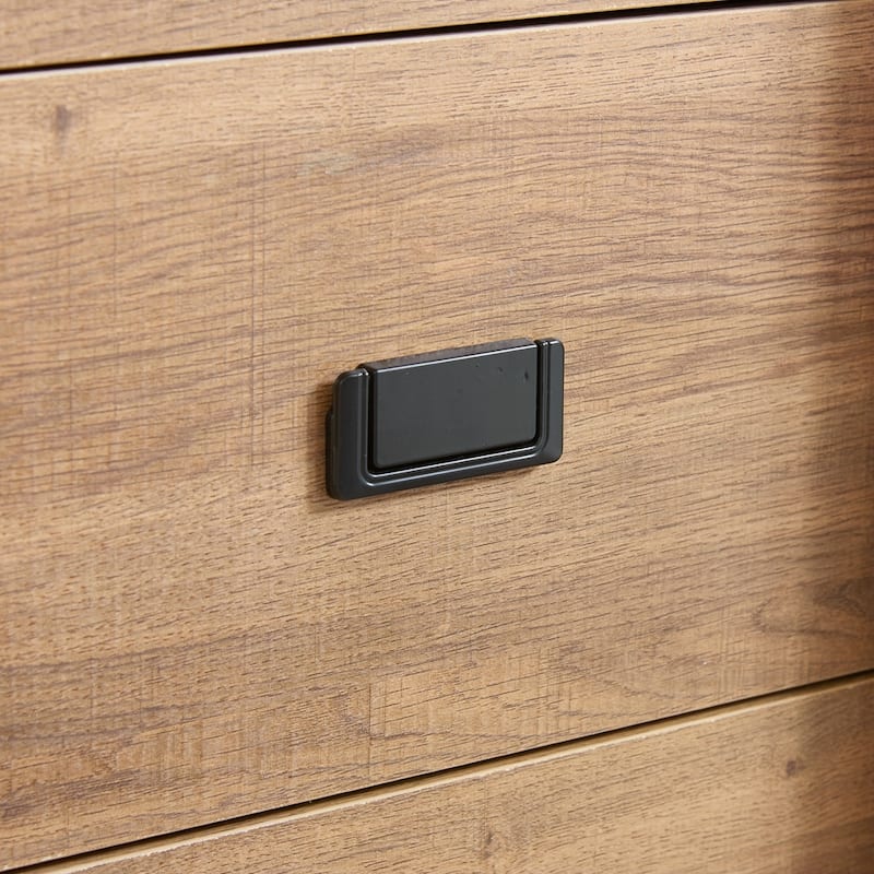 Storage Organizer Dresser with Sliding Barn Door