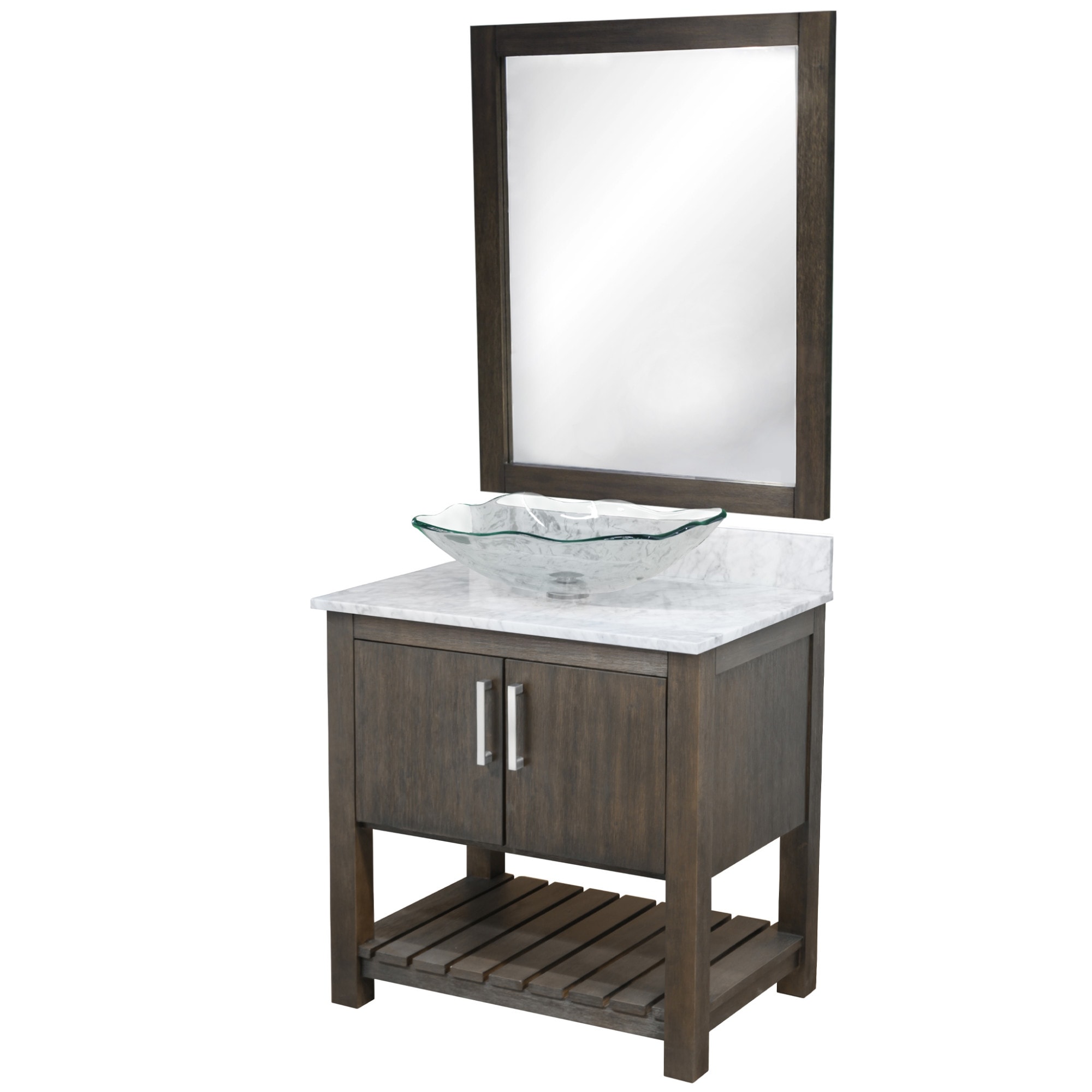 Miseno MV-30CM-NOBV-CAR-317C-MIR 30" Free Standing Single Basin Vanity