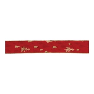 Pine Tree Holiday Ribbon (Set of 2) - N/A