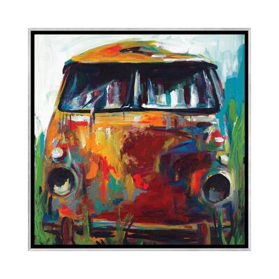 iCanvas "Retro Love Bus" by Andy Beauchamp Framed