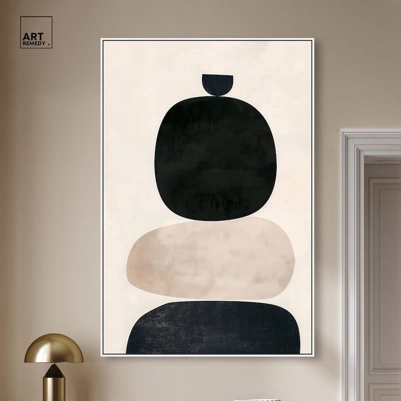 Pebble Pillars III Canvas by Art Remedy