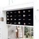 preview thumbnail 3 of 3, 43.4in. White MDF Mirror Wall Hanging Jewelry Armoire Storage