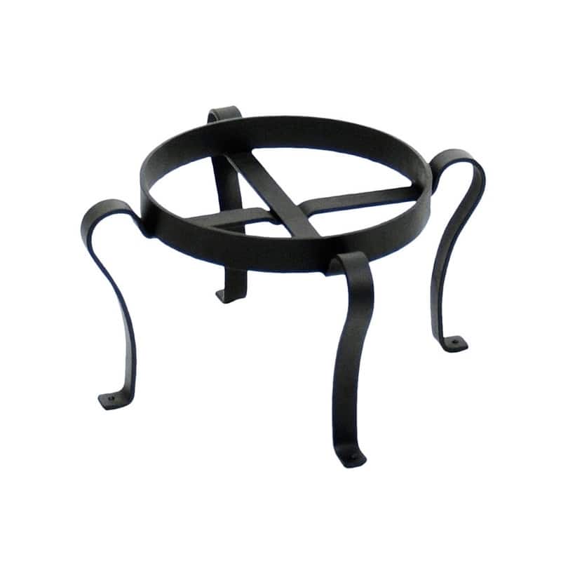 Achla Designs Small Indoor Outdoor Patio Flowerpot Plant Stand, 8 Inch Tall, Black Powder Coat Finish