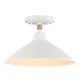 preview thumbnail 1 of 5, Golden Lighting Journey 1-light Semi-Flush Mount in Natural White - Natural White - 1-Light Semi-Flush