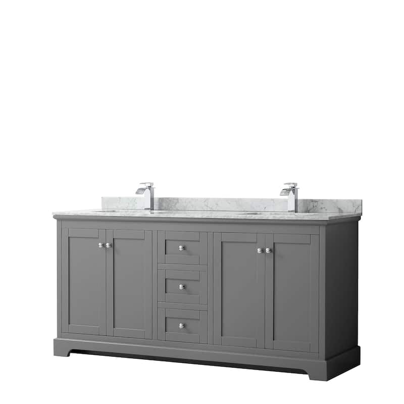 Avery Marble Top 72-inch Double Square Sink Vanity