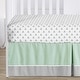 preview thumbnail 4 of 4, Sweet Jojo Designs Navy Blue Grey and Mint Mod Arrow Collection 4-piece Bumperless Crib Bedding Set