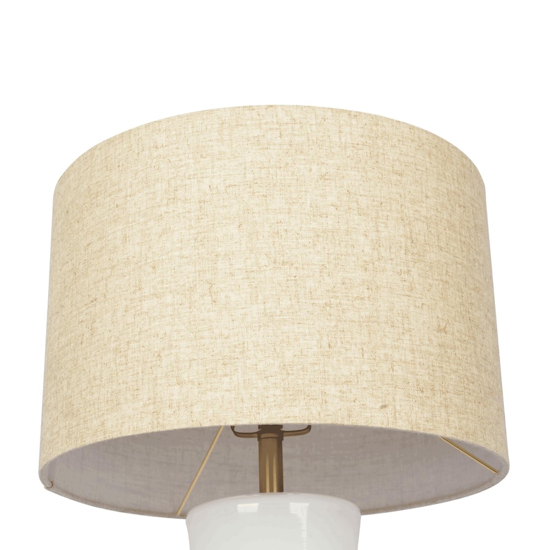 Glass Lamp Golden Base Off White Glass Table Lamp