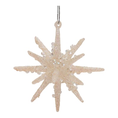 Frosted Glass Star Ornament (Set of 6)