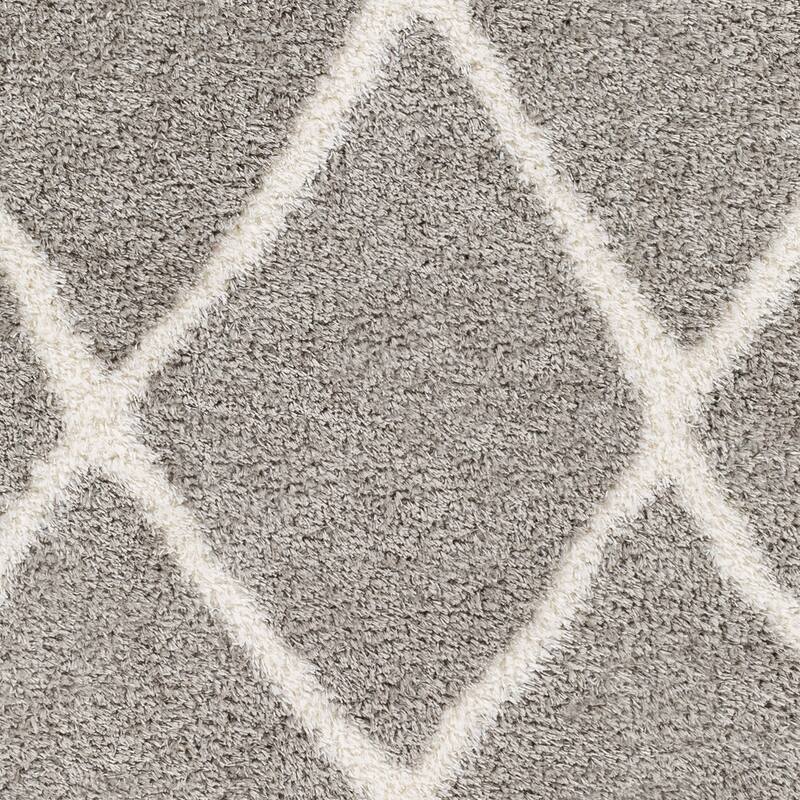 Livabliss Transitional Cloudy Shag Diamond Area Rug