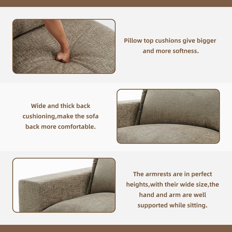 Comfy Cloud Couch Plush Modular Sectional Sofa For Living Room