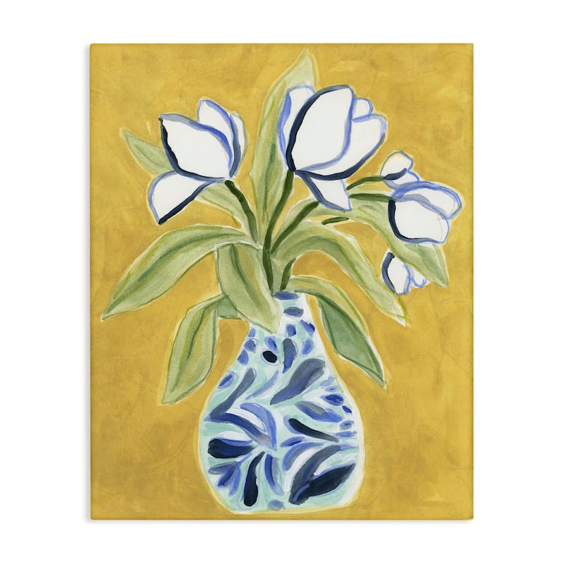 Stupell Lively Tulips in Vase Canvas Wall Art Design By June Erica Vess - 16 x 20