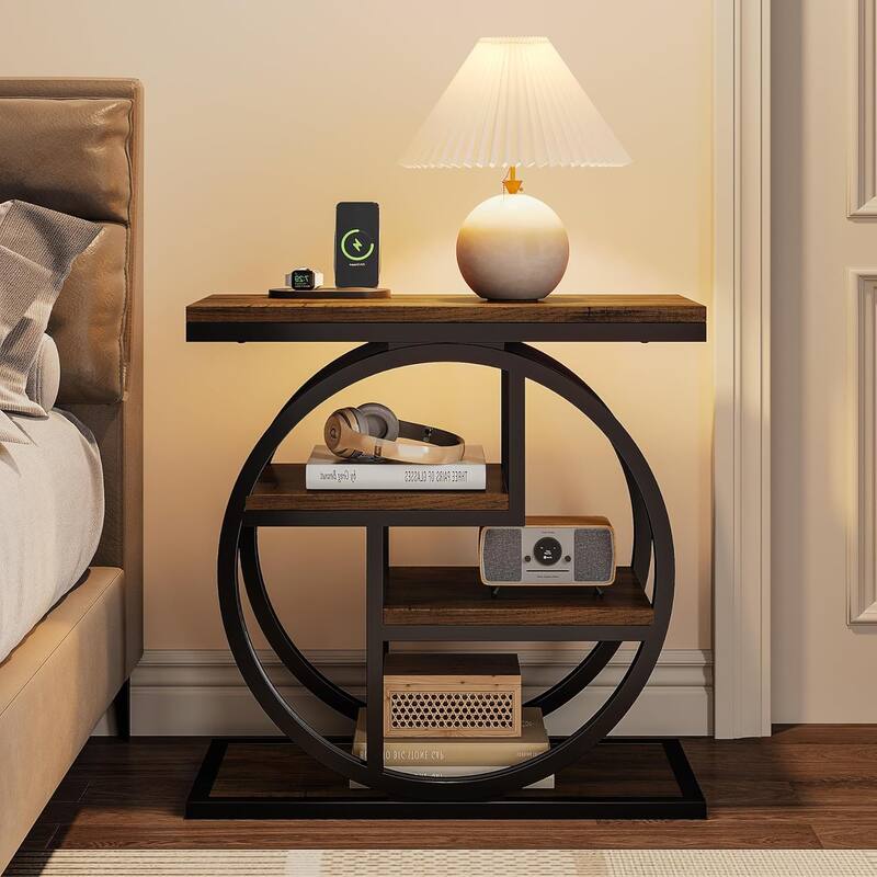 4-tier Narrow Side End Table for Living Room Bedroom