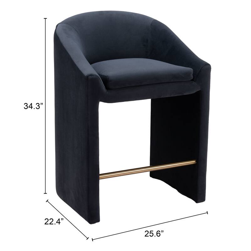 Emas Counter Stool Midnight Gray