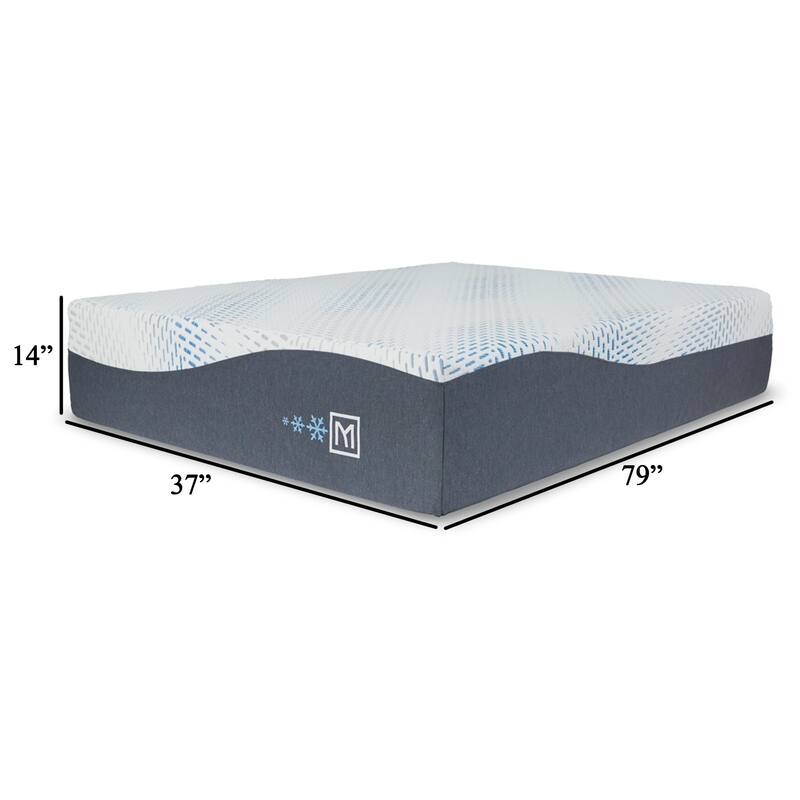 Miy Twin XL Mattress, Cool Gel Memory Foam, 14 Inch, Adjustable Base
