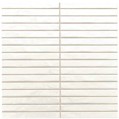 Castilla 14x14 Glossy Porcelain Textured Ribbed Tile - Wall, Backsplash