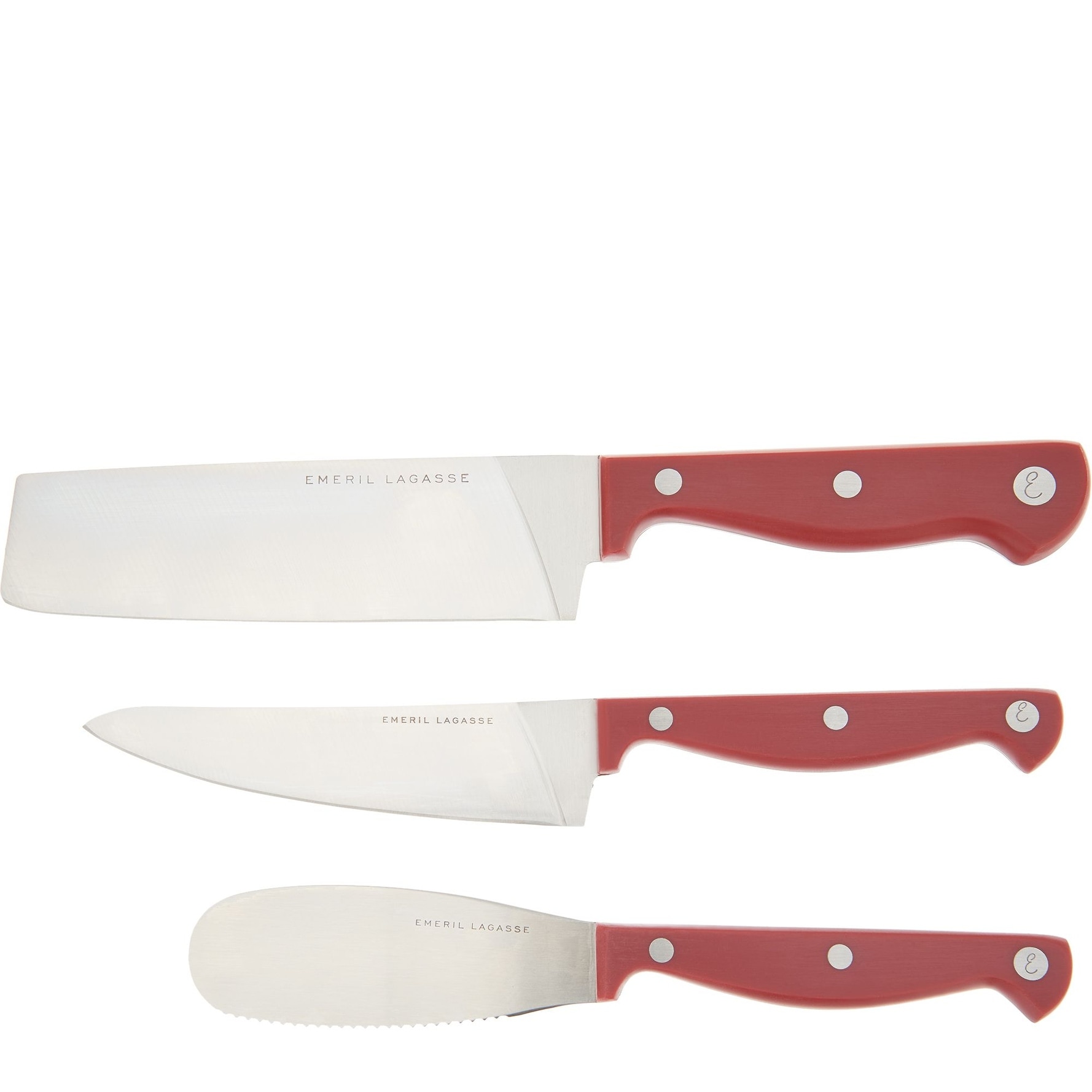 Emeril 3-Piece Specialty Cutlery Set Model K48364 - Red