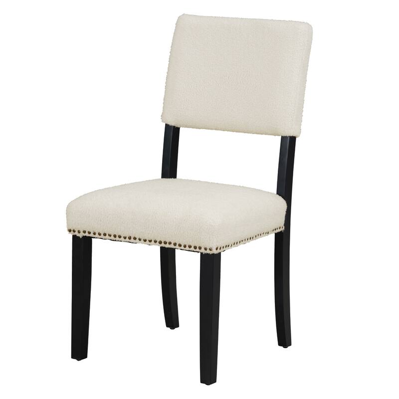 5-Piece Pedestal Dining Table Set with Round Table and 4 Upholstered Chairs for Studio, Apartment, and Dining Room Use