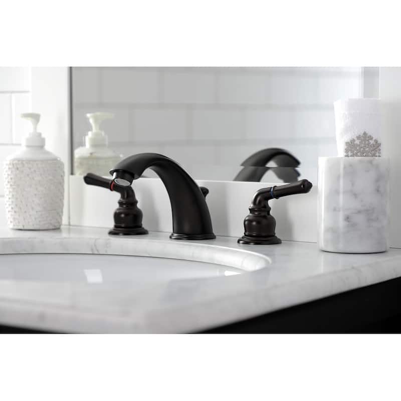 Magellan Deck Mount Widespread Bathroom Faucet with Brass Pop-Up