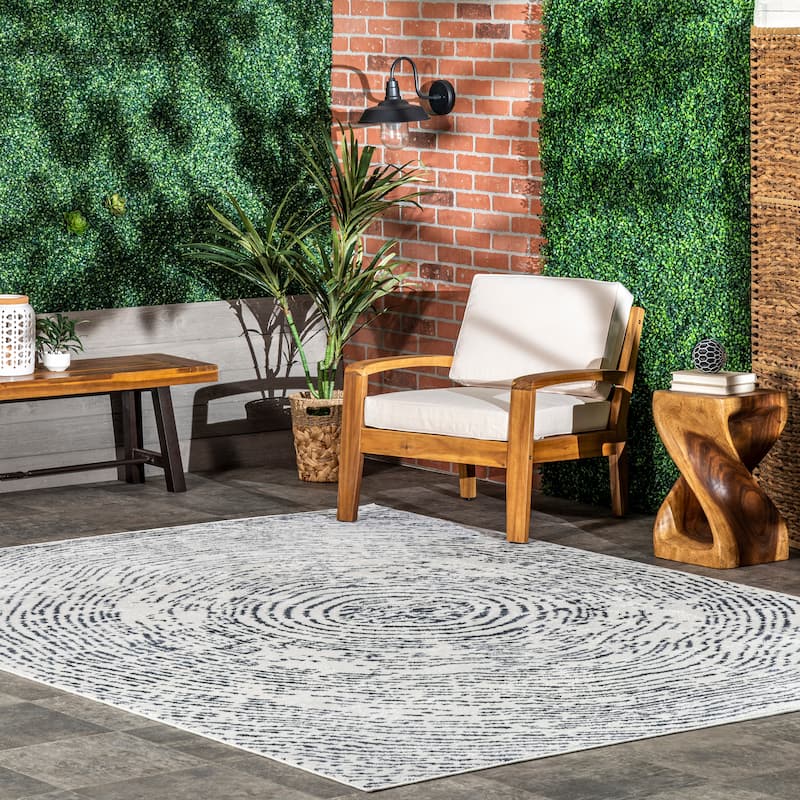 Nuloom Antonella Modern Abstract Maze Area Rug - 5' x 8' - Blue - Rectangle