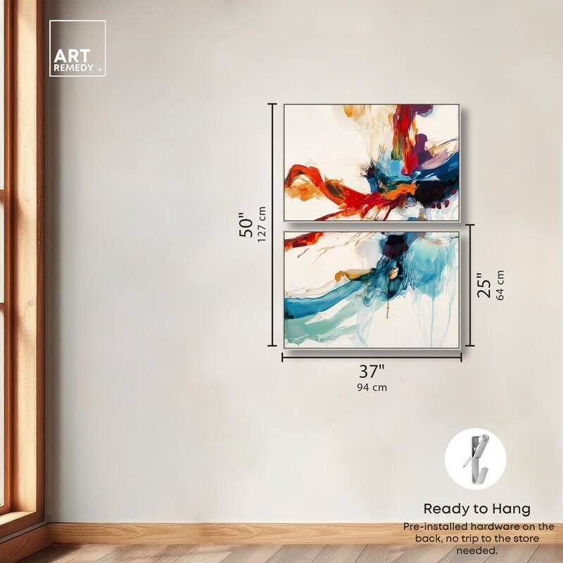 Vibrant Palette I Canvas Set of 2 by Art Remedy