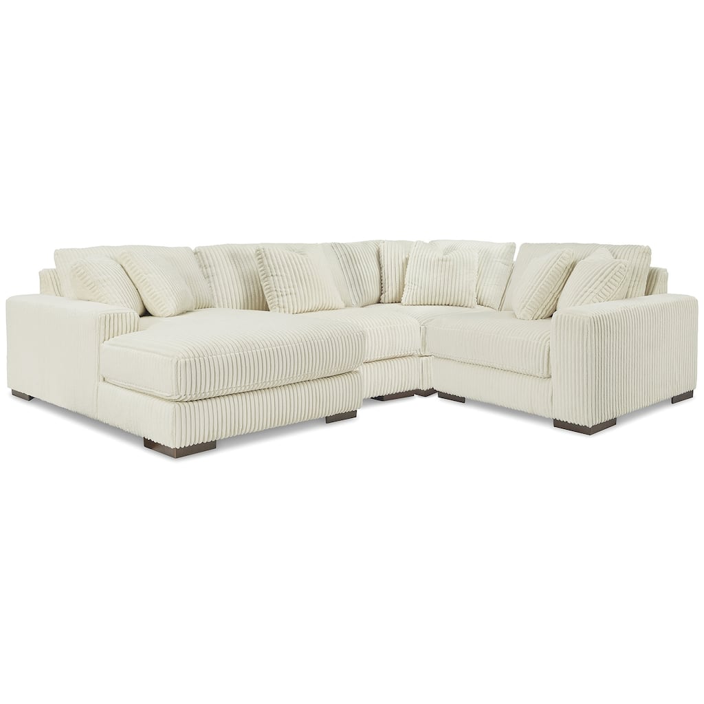 Signature Design by Ashley Lindyn 4-Piece Sectional with Chaise - 133"W x 92"D x 38"H