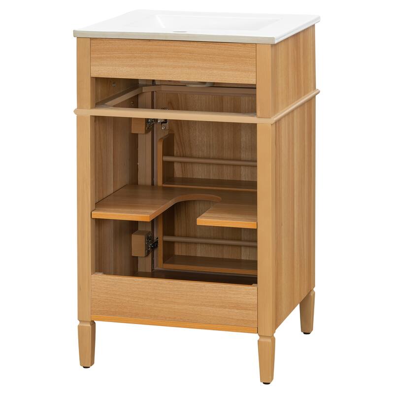 GDFStudio - Lucas Compact Modern Bathroom Vanity with Smart Storage