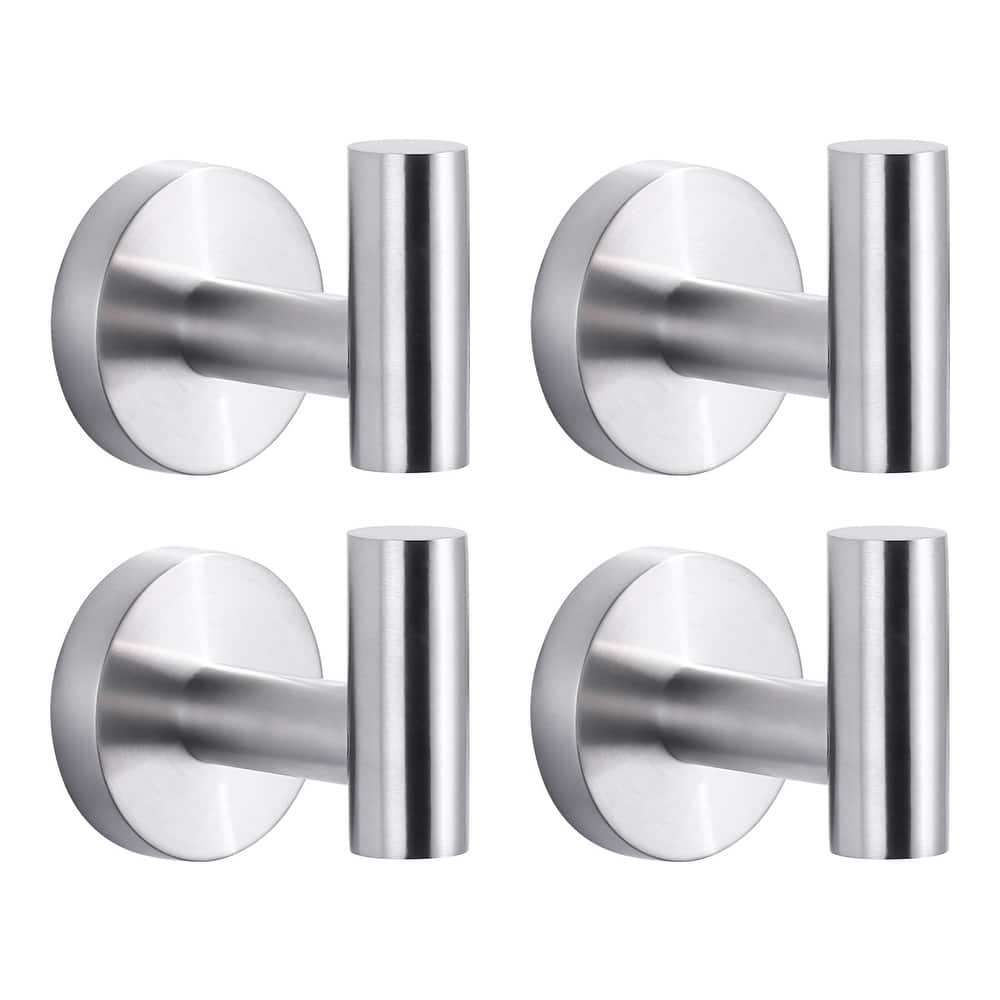 WOWOW Stainless Steel J-Hook Robe/Towel Hook 4 PCS