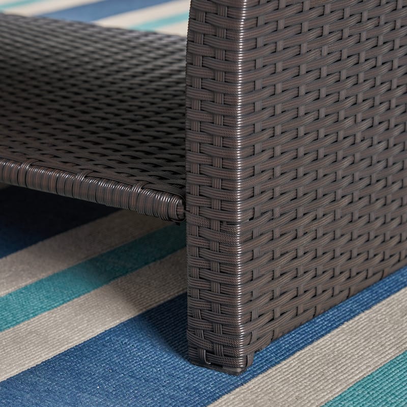 St. Lucia Outdoor Wicker Coffee Table by Christopher Knight Home