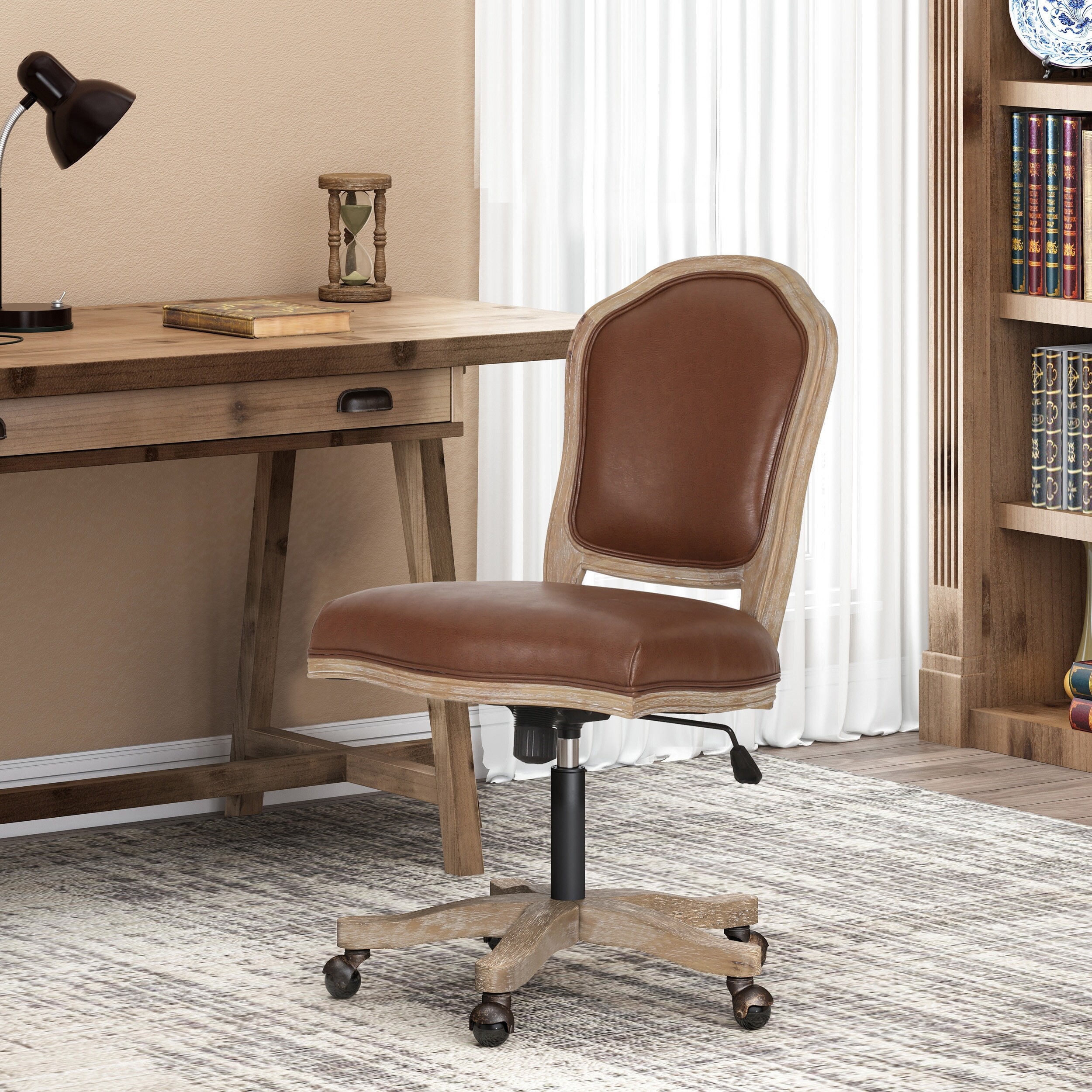 Farmhouse desk chair on sale with arms