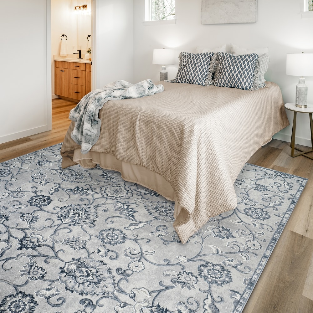 Gertmenian Flora Transitional Casual Modern Soft High-Low Polypropylene Polyester Indoor Area Rug Collection