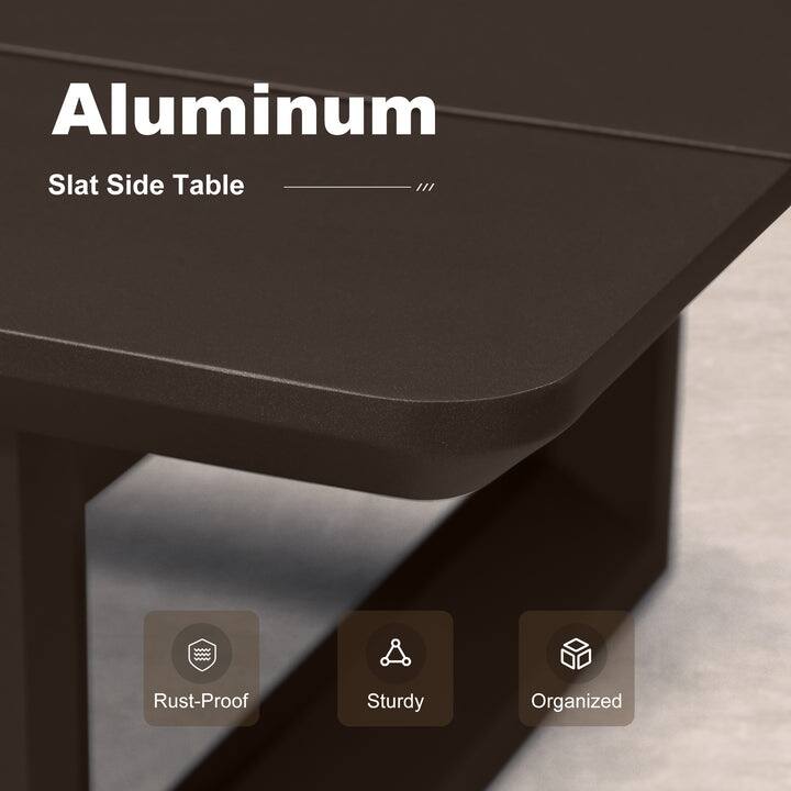 PURPLE LEAF Caesar Open-End White Outdoor Couch with 9.6" Thick for Yard Porch Deck Patio Conversation Sets