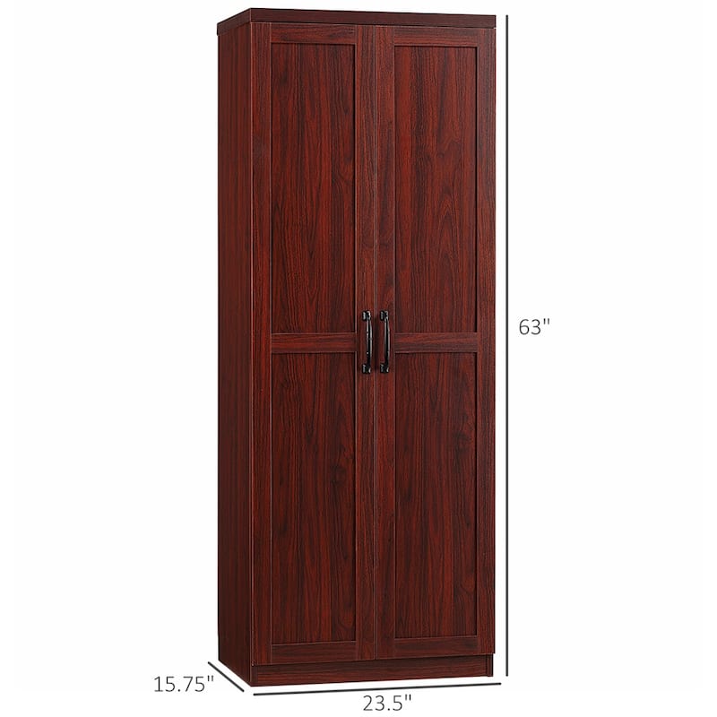Freestanding Storage Cabinet with 2 Adjustable Shelves and Door - N/A