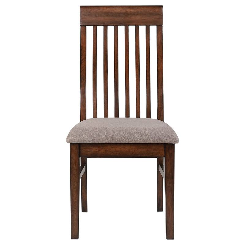 Oak Brown/Light Brown Fabric Upholstered Wood Frame Dining Chair, Set of 2, Sturdy Dining Chair for Dining Rooms - 21.75