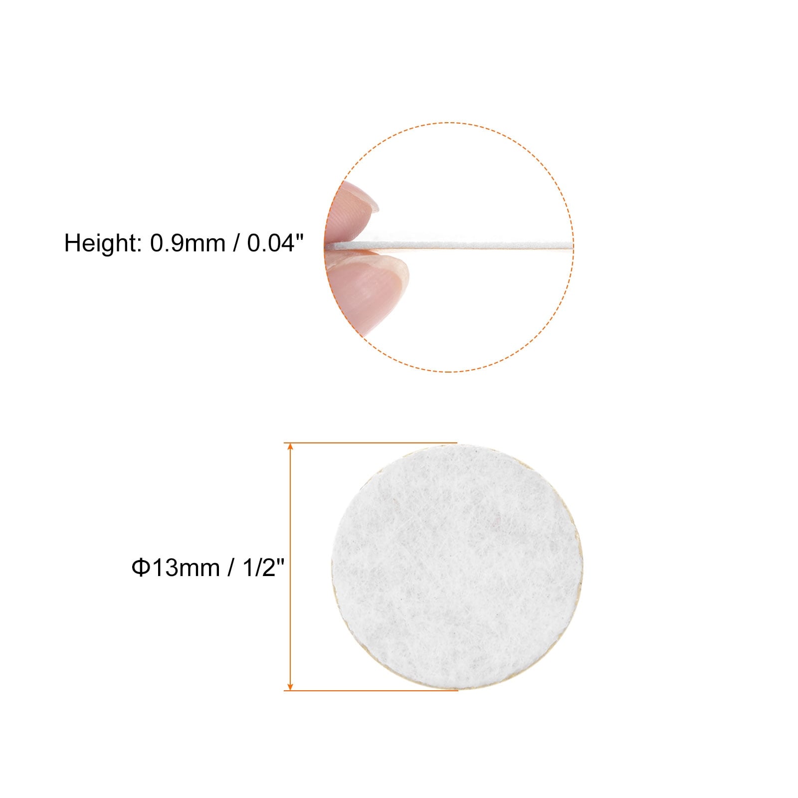 Round Adhesive Felt, Craft Stickers Non-Woven Fabric