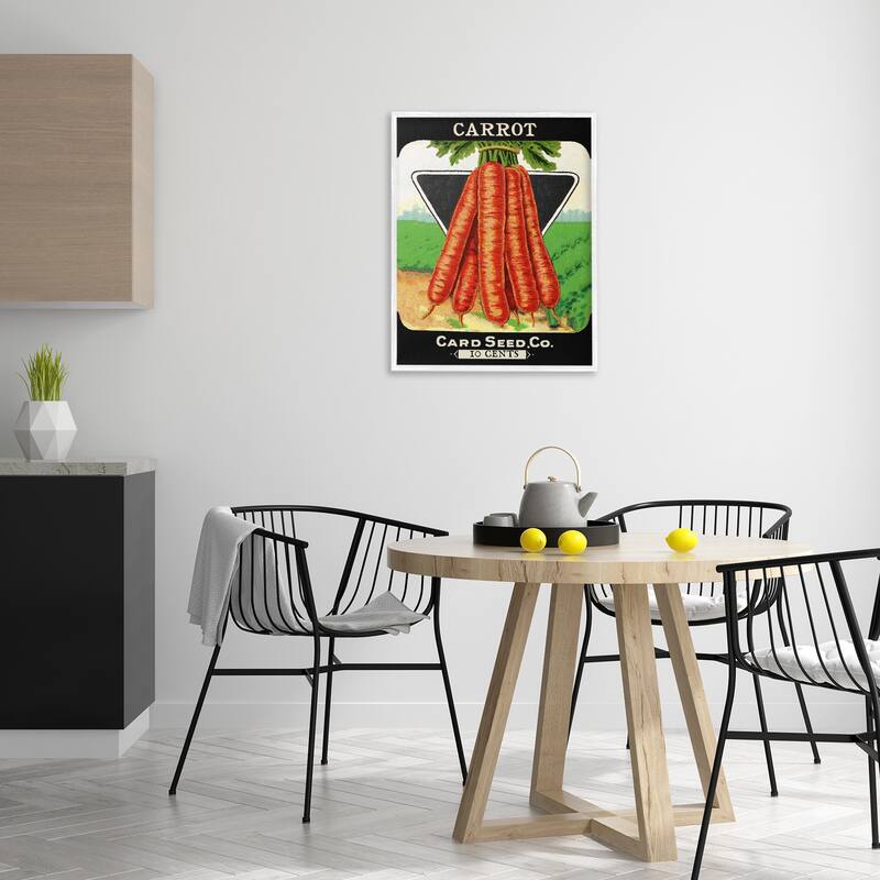 Stupell Vintage Gardening Carrots Framed Giclee Art Design By Lil' Rue