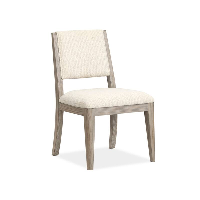 Magnussen Home Braelyn Dorian Grey Upholstered Side Chair Two Pack - 20.75''W x 24''D x 34.25''H - Set of 2 - 20.75''W x 24''D x 34.25''H - Dorian Grey - Dining Height