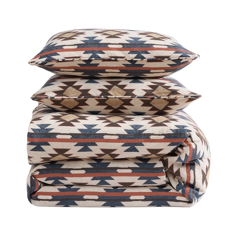 Tasha Polizzi for Paseo Road Mariella Western Aztec Chenille 3 Piece Duvet Cover Set