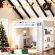 preview thumbnail 15 of 24, Elegant Design Full Size Muti-Functional Loft Bed with Ladder, Shelves, and Desk