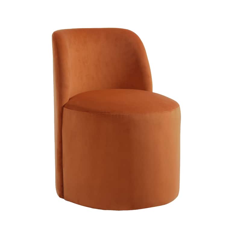 Modern Linen Upholstery Dining Chair Barrel Chair