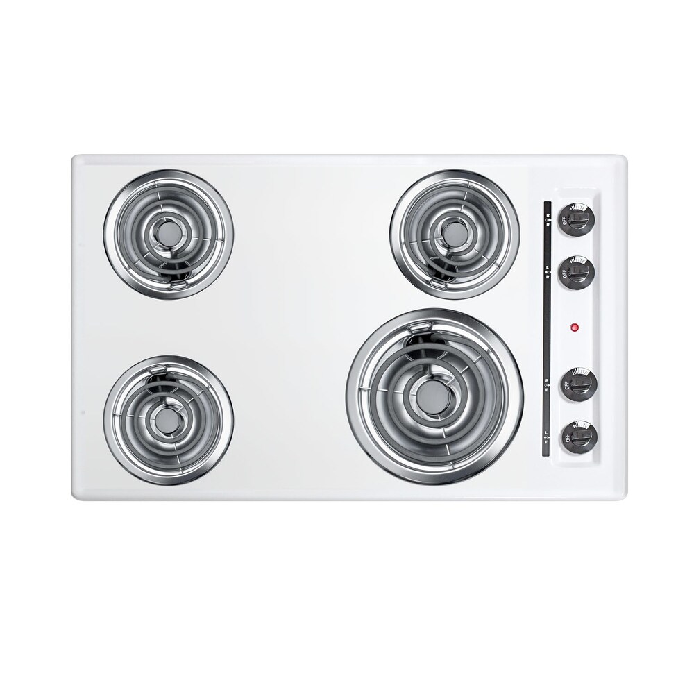 Summit  WEL05  30" Wide 4 Burner Induction Coil Cooktop - 230 Volt - White (White)