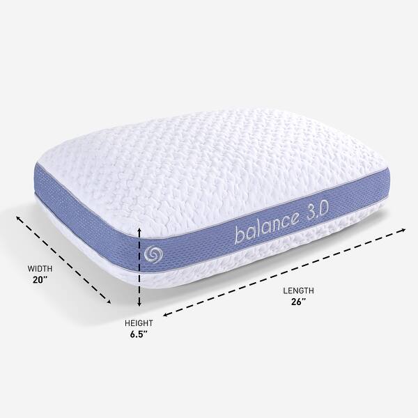 dimension image slide 0 of 4, BEDGEAR Balance Performance Pillow - Size 1.0, 2.0 and 3.0 - Firm Support Pillow for Neutral/Warm Sleepers