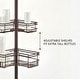preview thumbnail 27 of 40, Utopia Alley Tension Pole Shower Caddy Corner Organizer, Adjustable with 4 Removable Baskets, 60 to 97 Inch