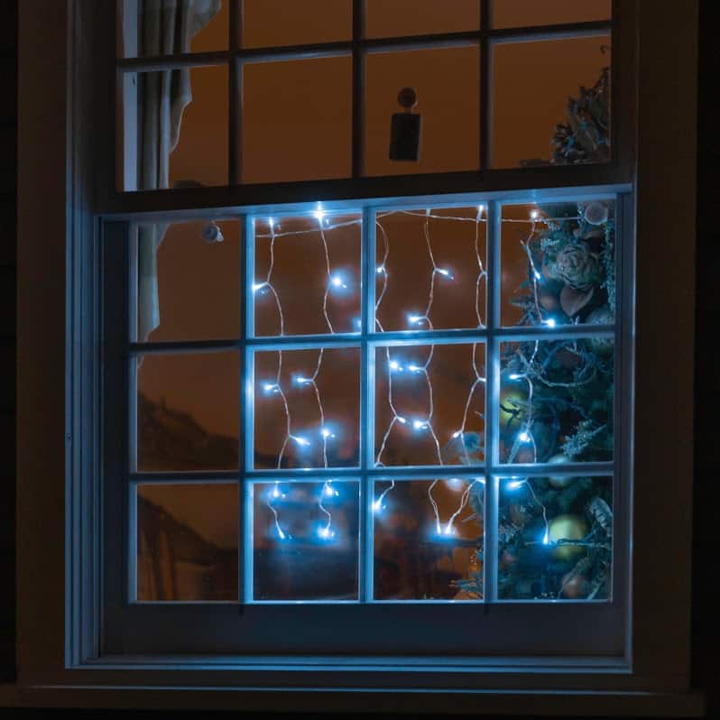 Solar Window Icicle 42 LED String Light - 1, 2 or 4 Pack