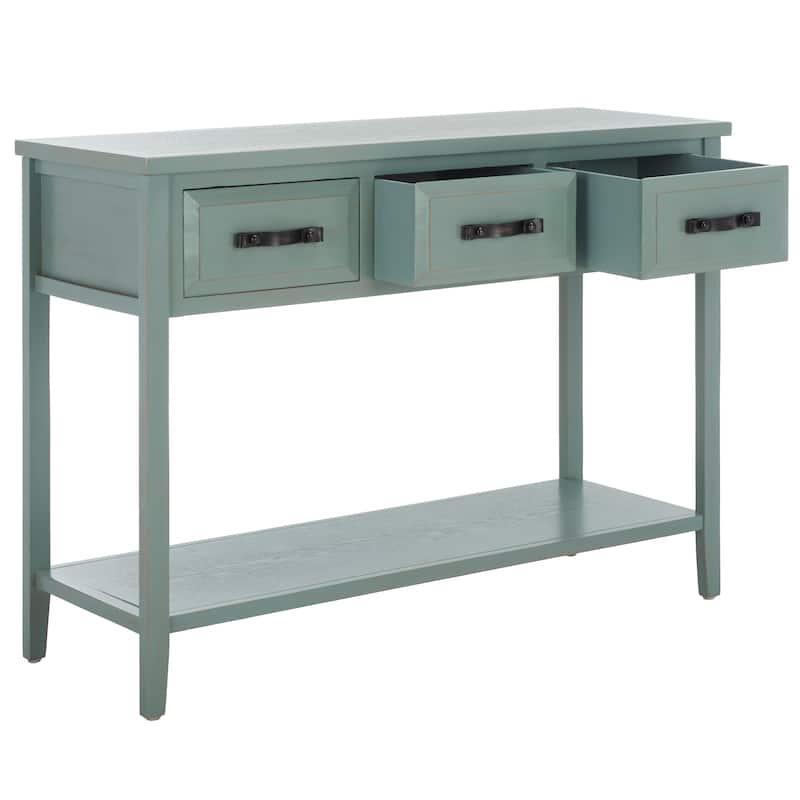 SAFAVIEH Jennette Black/ Walnut Console Table - 42Wx15Dx30H